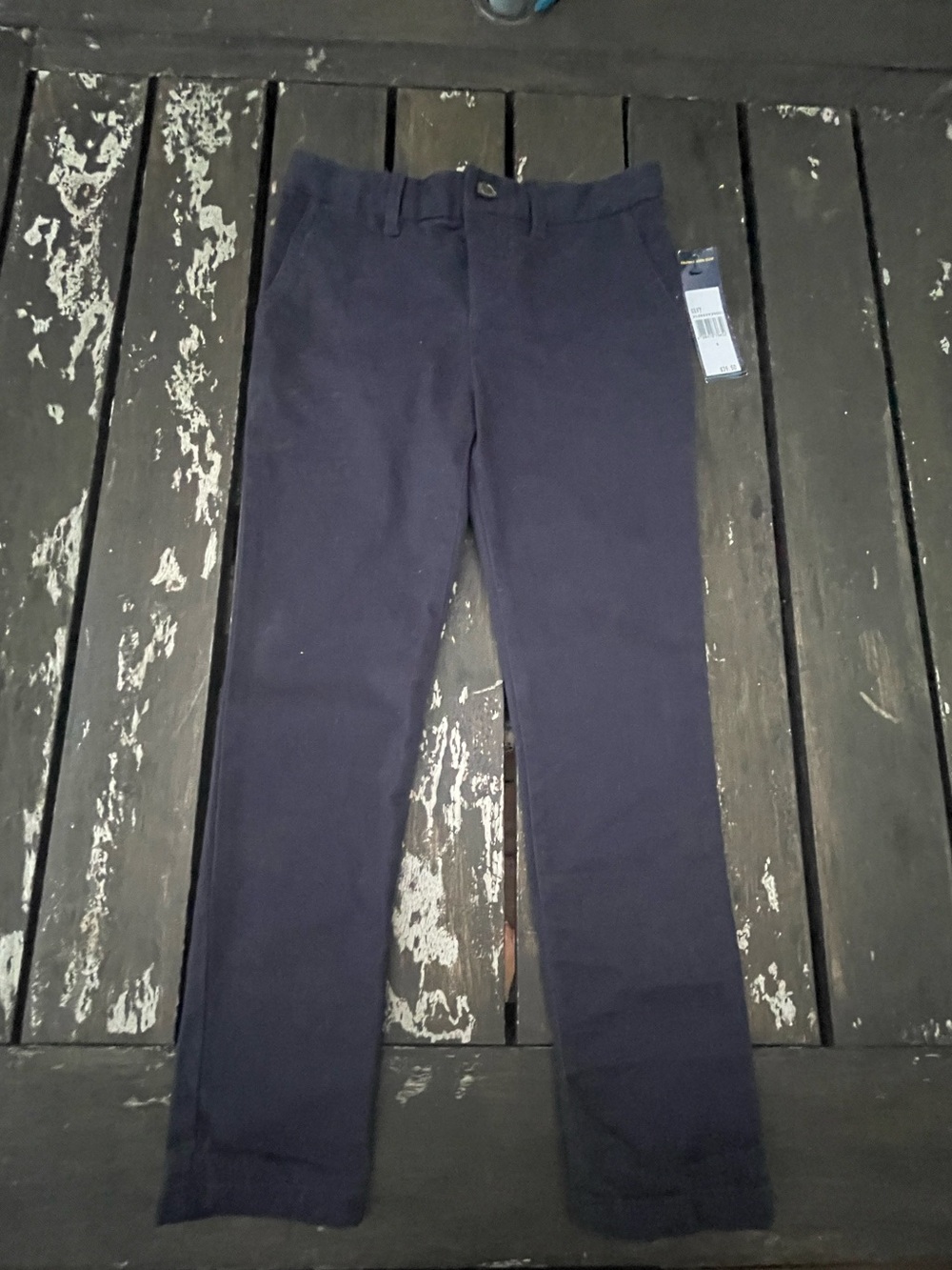 NWT Ralph Lauren Girls Navy Chino Pants in size 6 adjustable waist